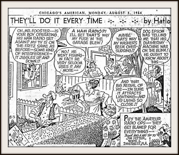 interference cartoon bw